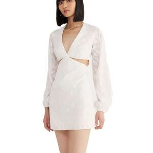 RumertheLabel Giselle Cut Out Dress in White NWT Size Large